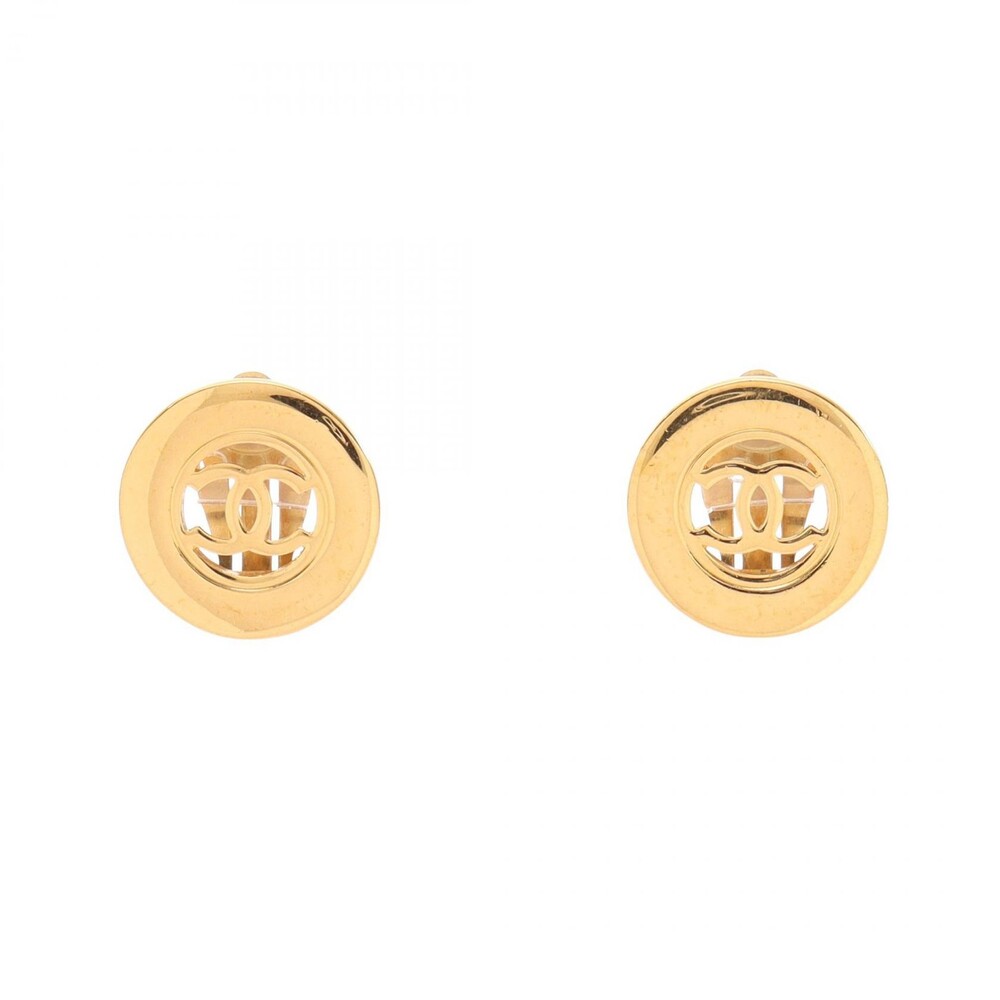 Chanel Coco Mark Circle Earring Gold #295900C54B